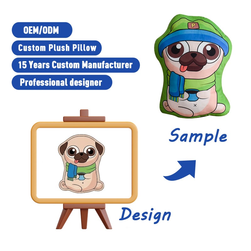 SUSHAN OEM Personalized Design Cat Dog Graphic Custom Printed Pillow Irregular Shaped Plushies Animal Decorative Pillow