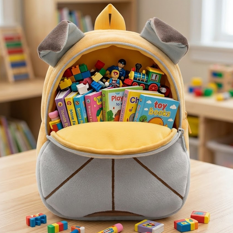 SUSHAN Custom Stuffed Animal Dog Backpack Kids Plush Animal Backpacks Gift for Kids