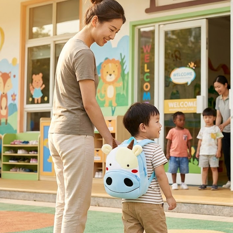 SUSHAN Wholesale Custom-Made Cute Plush Doll Backpacks Children's Holiday Gifts 0-24 Months Portable School Bags

