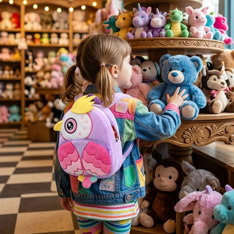 SUSHAN Creative Bird Shaped Plush Mini Backpack for Kindergarten High-Quality Custom Wholesale