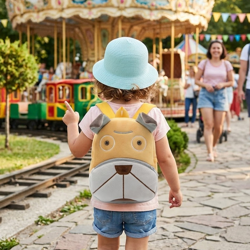 SUSHAN Custom Stuffed Animal Dog Backpack Kids Plush Animal Backpacks Gift for Kids