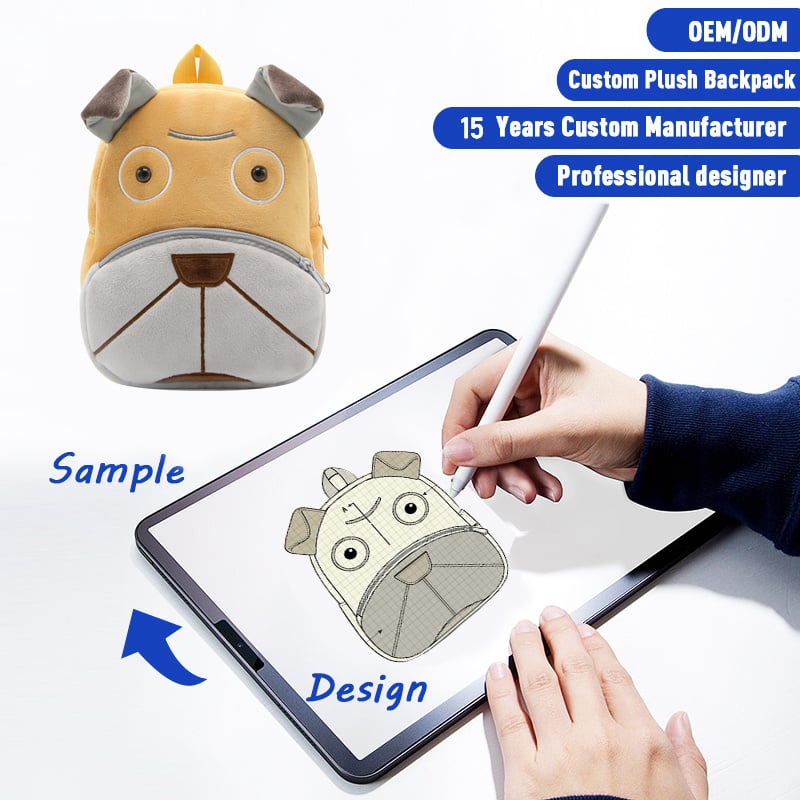 SUSHAN Custom Stuffed Animal Dog Backpack Kids Plush Animal Backpacks Gift for Kids