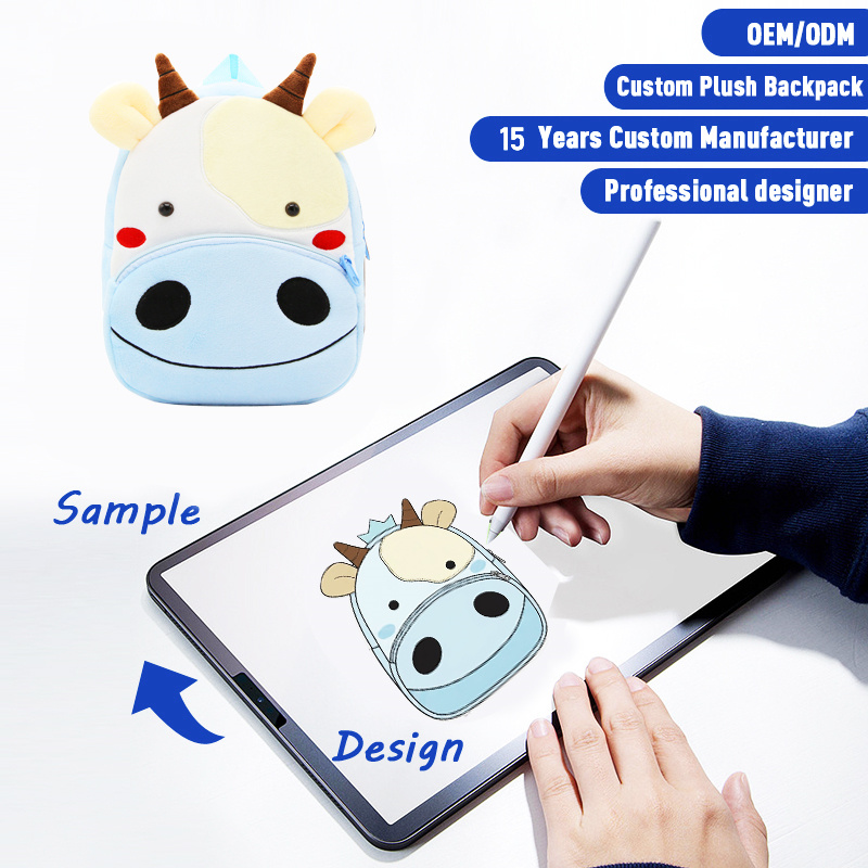 SUSHAN Wholesale Custom-Made Cute Plush Doll Backpacks Children's Holiday Gifts 0-24 Months Portable School Bags
