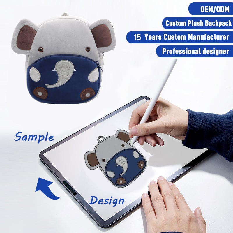 SUSHAN Lightweight High Quality Cartoon Plush School Bag for Kids Soft Backpack with Cartoons for Boys & Girls