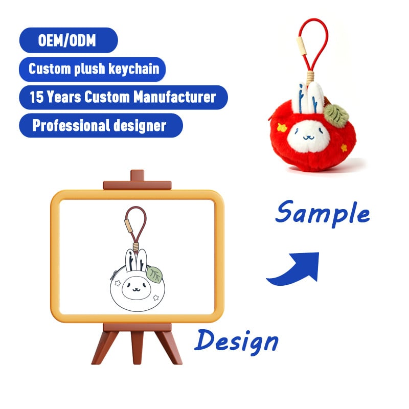 SUSHAN Kawaii Soft Custom Plush Doll Keychain Small Plush Toy Plush Keychain