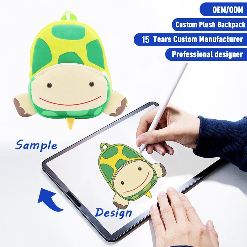 SUSHAN Accept Customized Logo New Children Plush Backpack Cartoon Bags Kids Baby School Bags Cute Child Schoolbag