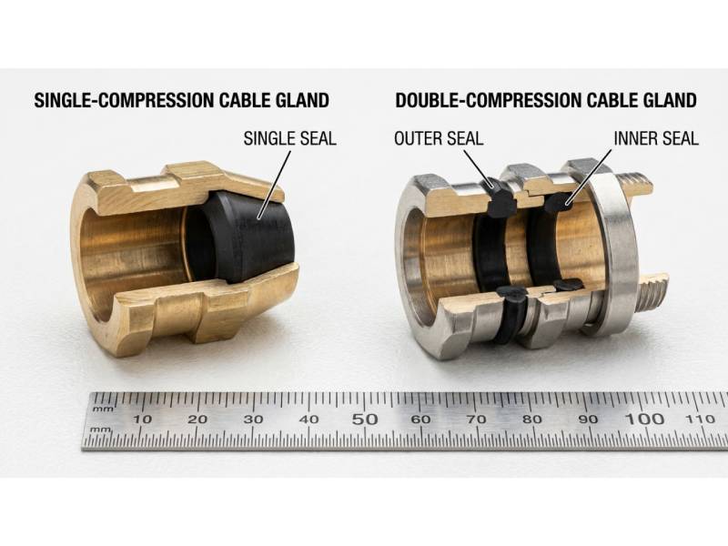 Single Compression vs. Double Compression Cable Glands: Construction, IP Ratings & Selection Guide (2026)