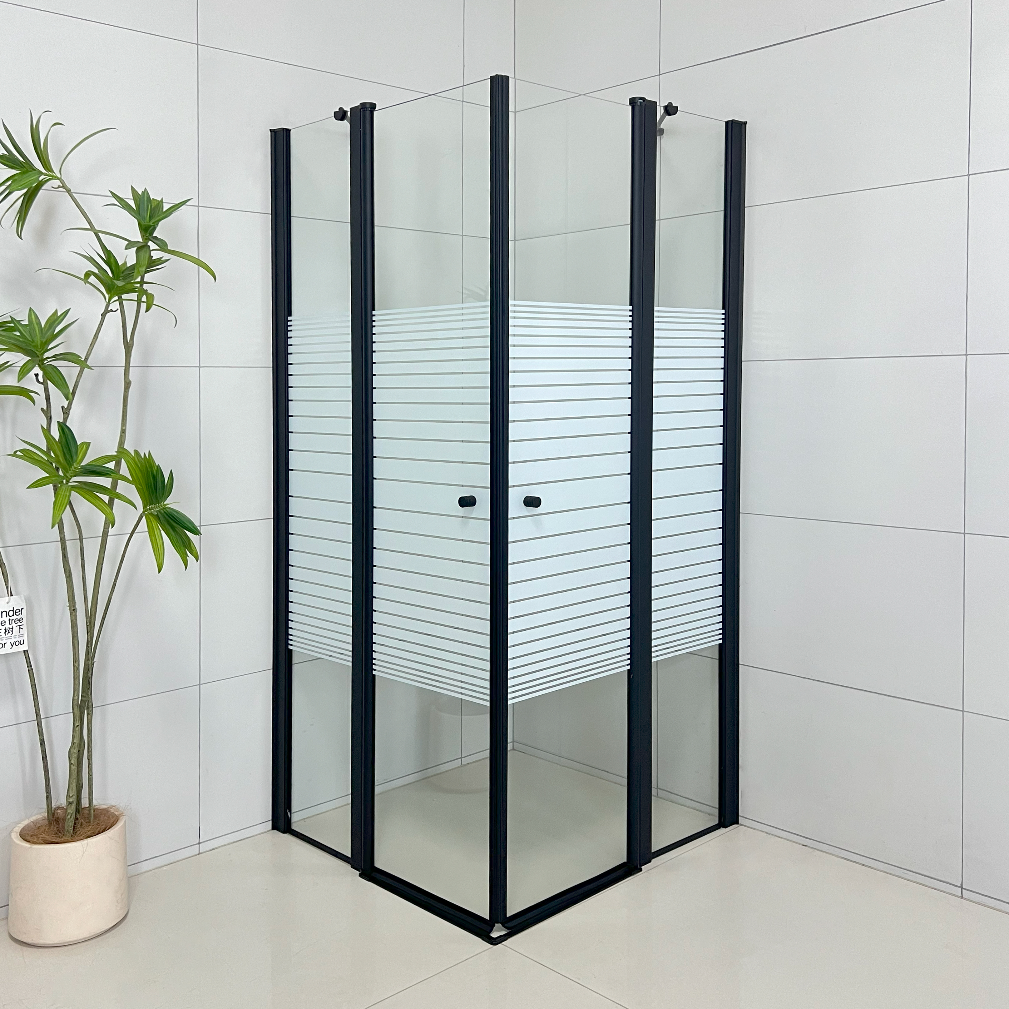 Modern Square Tempered Glass Shower Room with Aluminium Alloy Frame for Home or Hotel Bathroom Use