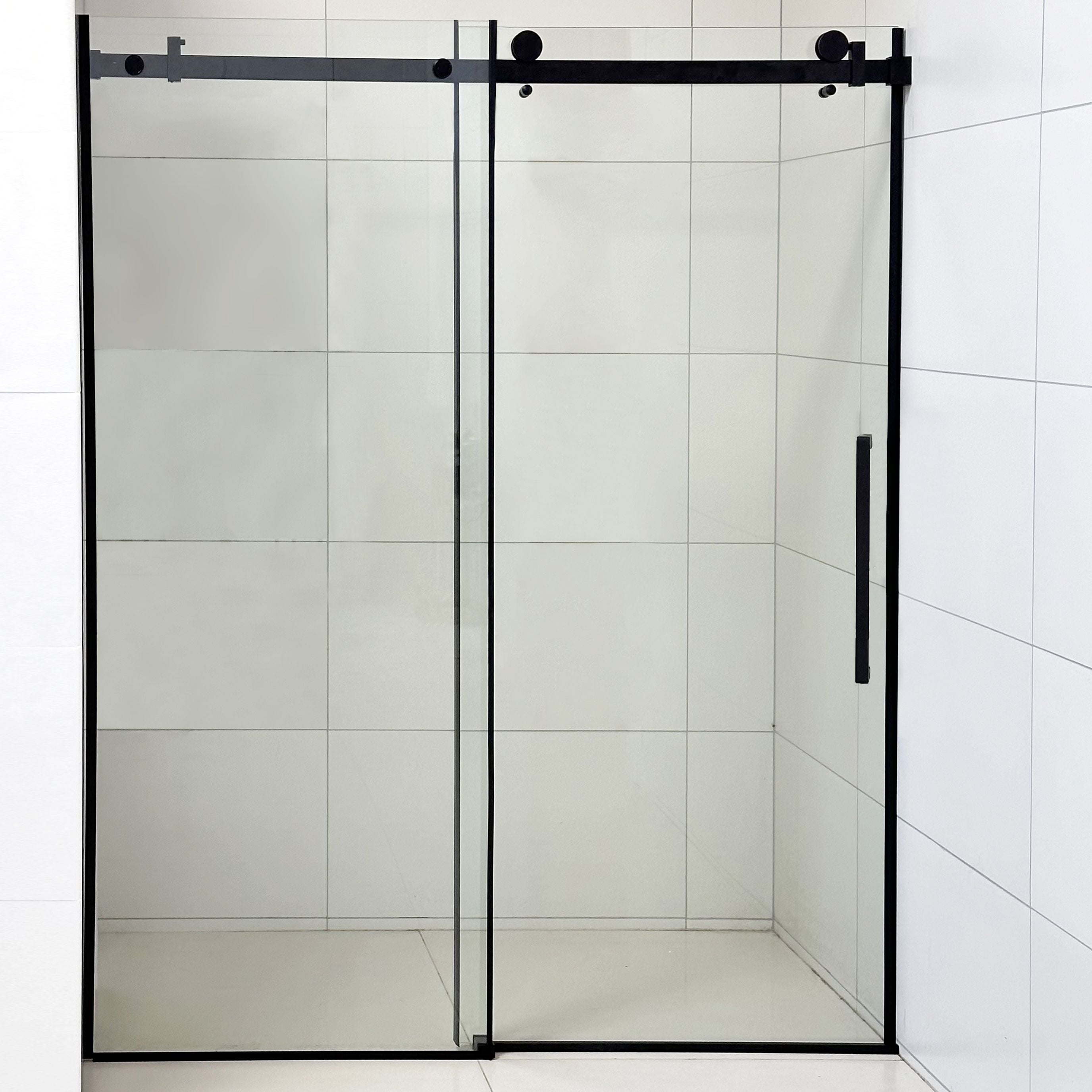 Tempered Glass framed Bathroom Partition adjustable walk In shower Screen