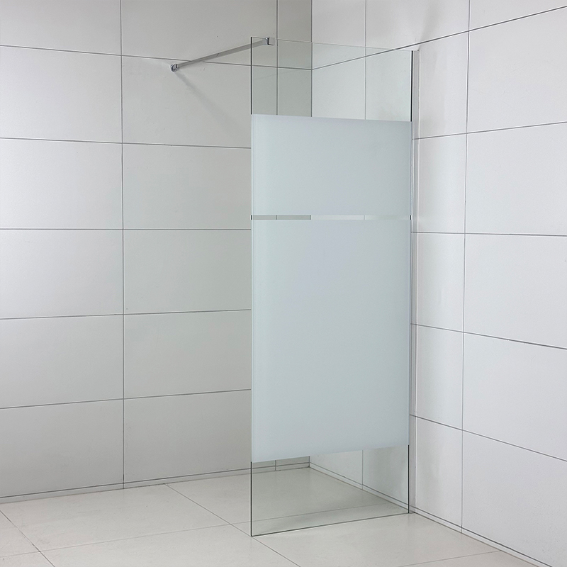 Minimalist Frameless Tempered Glass Shower Screen Frosted Glass Shower Enclosure