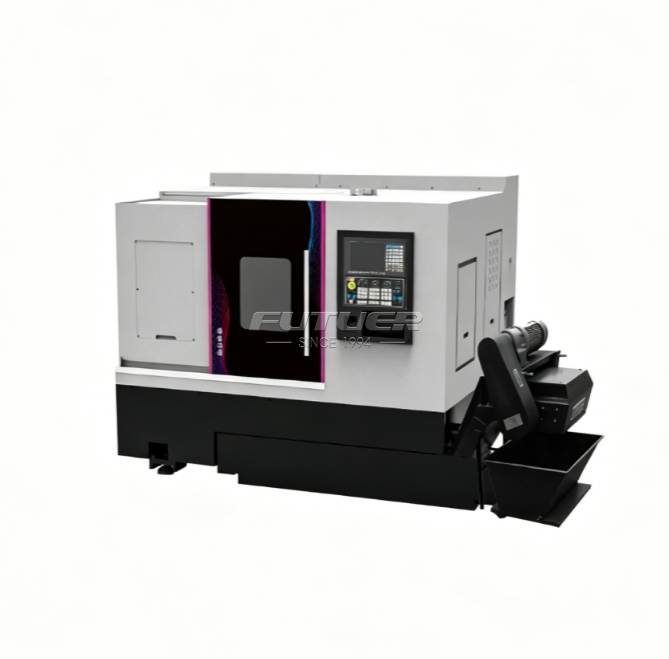CNC LATHE WITH AUTOMATIC LOADING AND UNLOADING 带自动上下料的数控车床