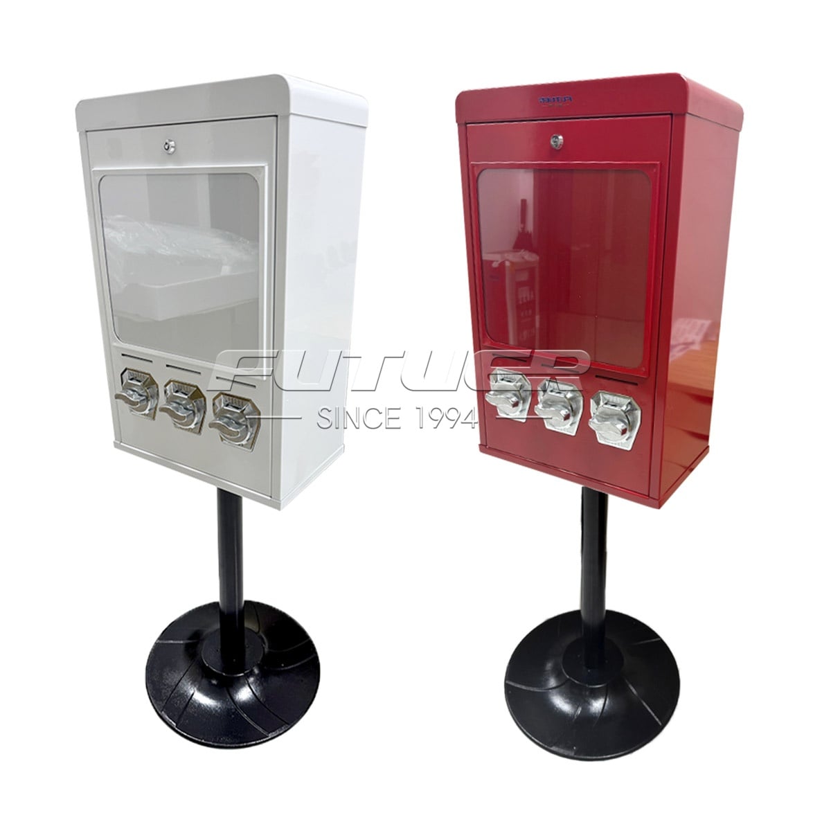 3 Slot Coin Operated Sticker & Card Vending Machine