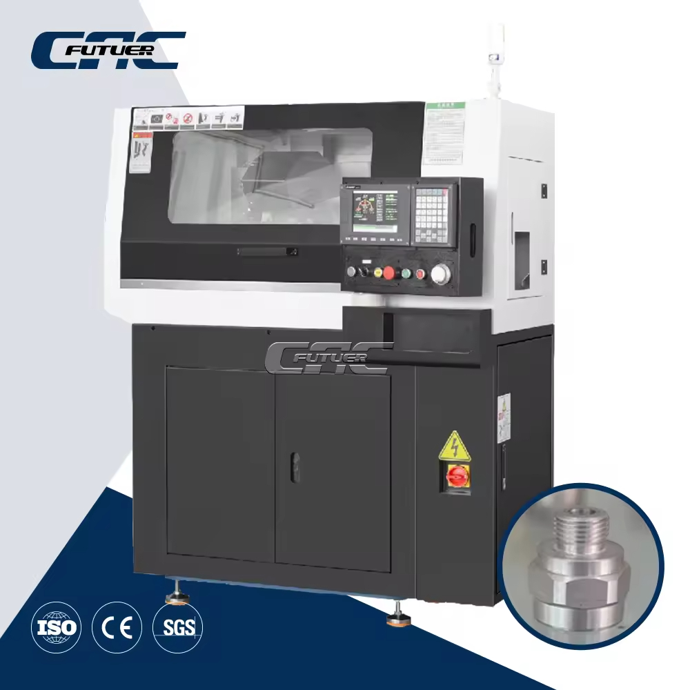 1107 Automatic Mini Horizontal CNC Lathe Machine Flat Bed Sliding Head for Type with Light Heavy Duty Milling & Turning