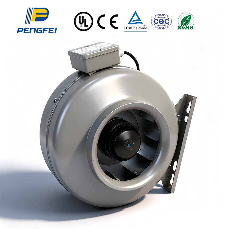 ventilador centrífugo circular de metal de alta presión de 8 pulgadas