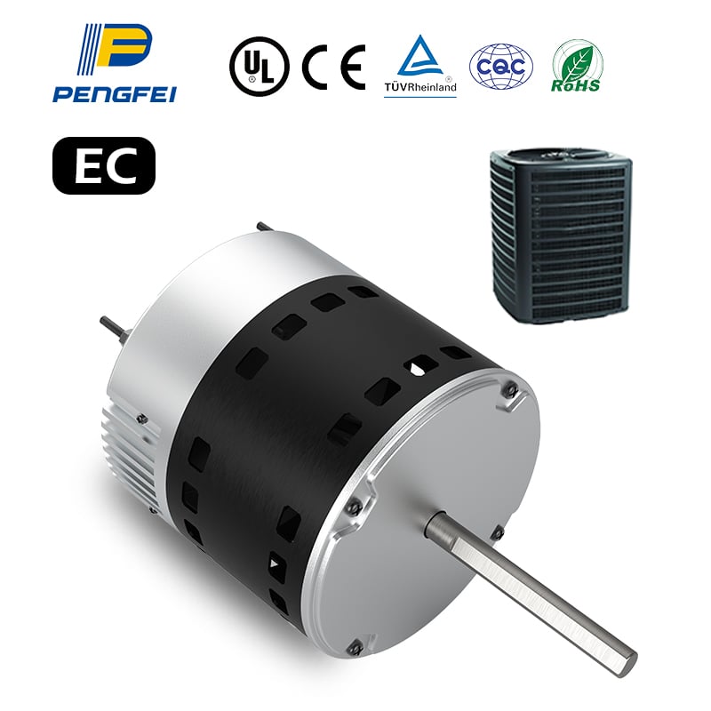 motor sin escobillas HVAC de velocidad variable y par constante, 1/5 HP 1075 RPM, ECM