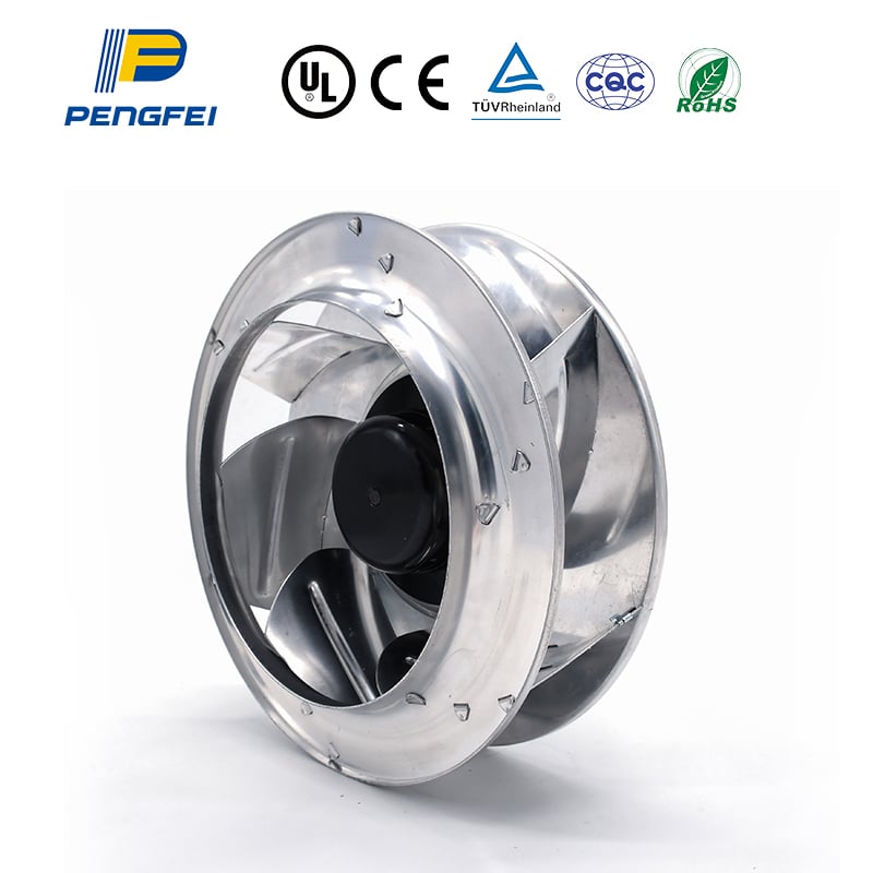 EC 133-560mm 110V 220V Fan Steam Wheel Duct Cabinet Backward Centrifugal Fan