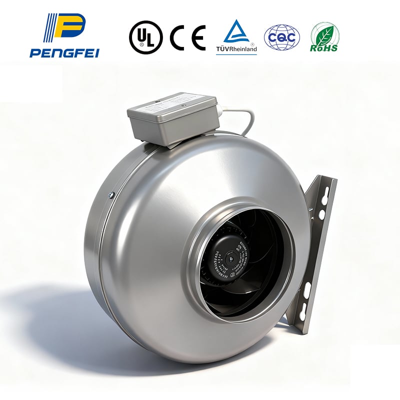 6.3 Inch High Pressure Metal Centrifugal Circular Duct Fan