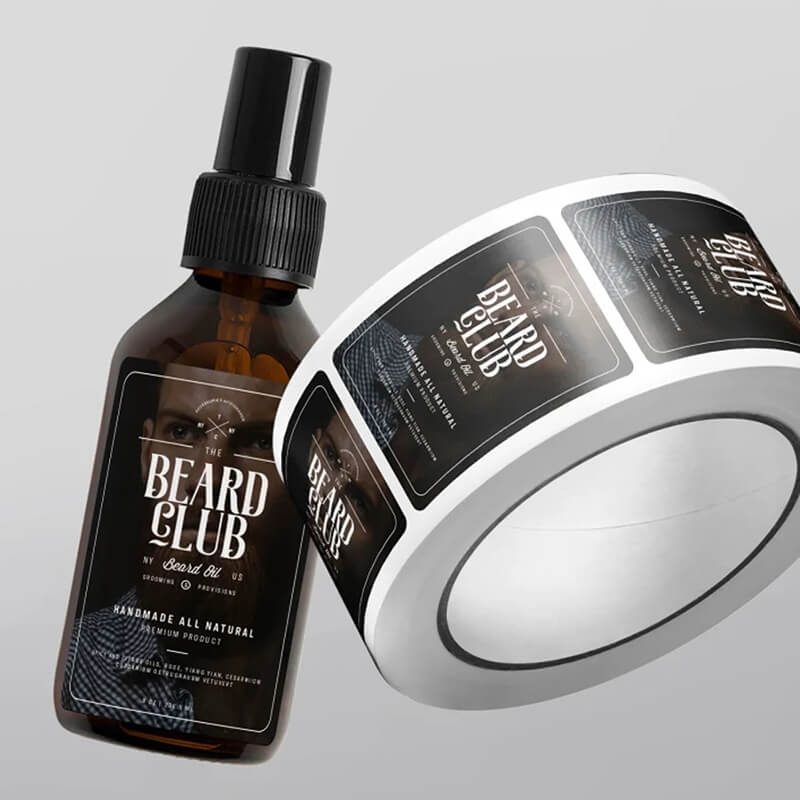 Custom Cosmetic Bottle Label Printing | Waterproof Vinyl Sticker for Skincare Packaging