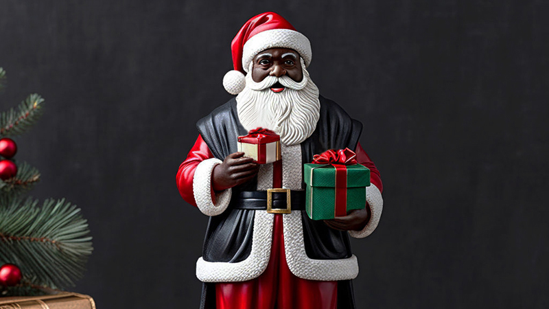 Statue en résine de Père Noël Décoration