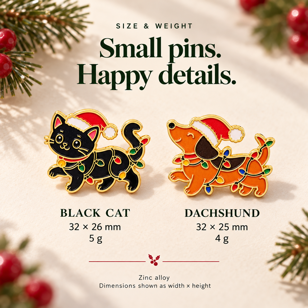 Alfinetes de esmalte personalizados de Natal