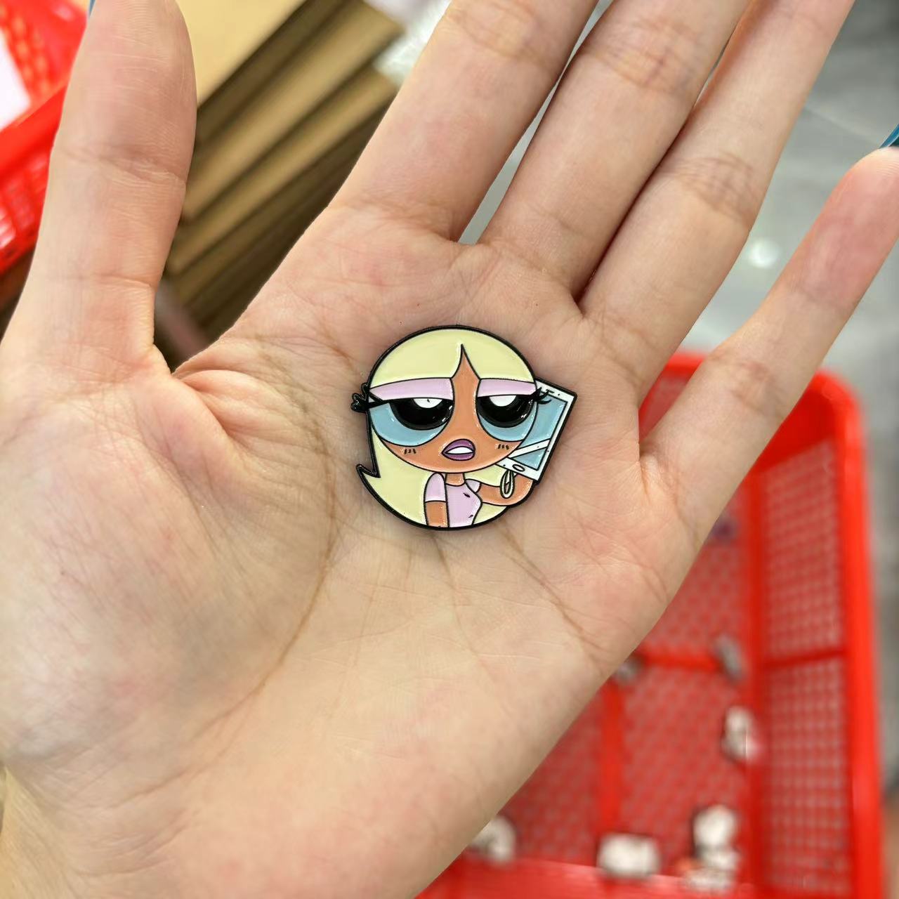 Cartoon Phone Sticker | Metal Sticker Pin