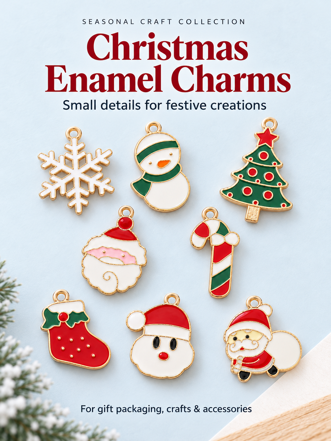 christmas enamel charms-1