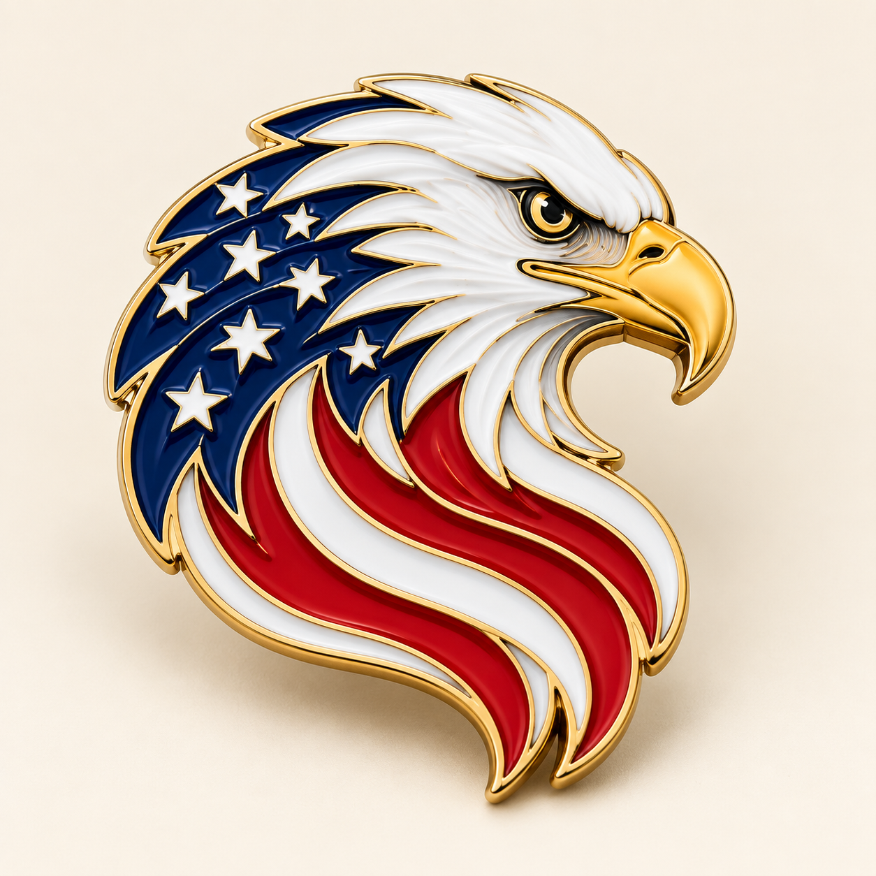 4th of July Eagle Enamel Pin