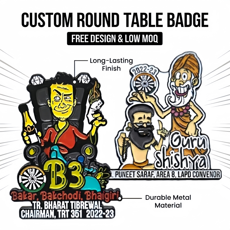 Custom Round Table Pin | Premium Badges for Business Conferences & Summits
