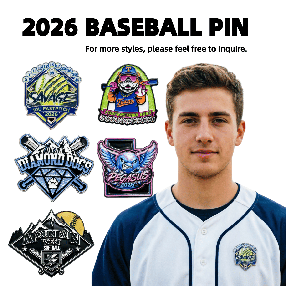Premium Baseball Trading Pins - Custom Design Sports Team Lapel Pins
