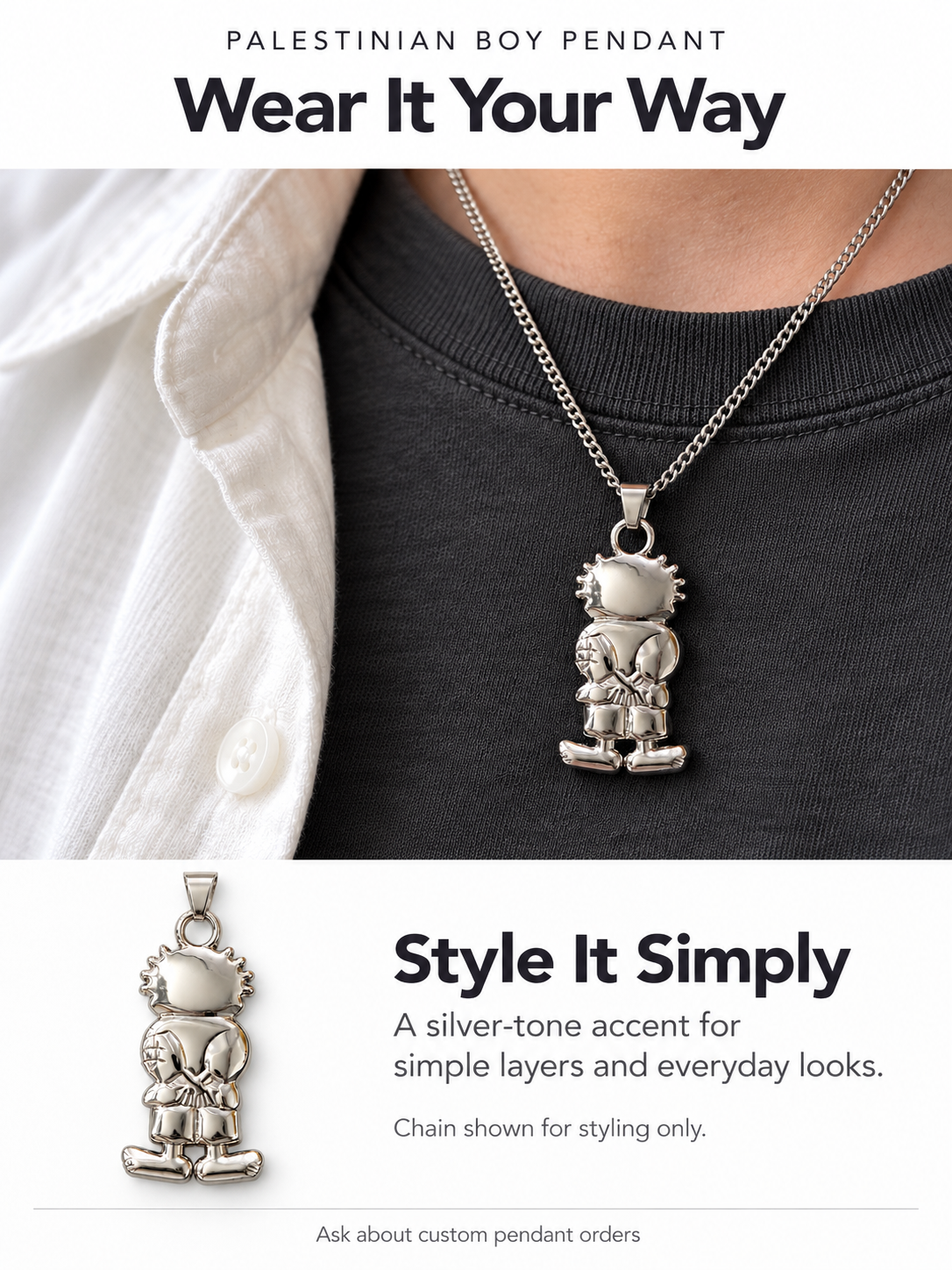 palestinian boy pendant-2