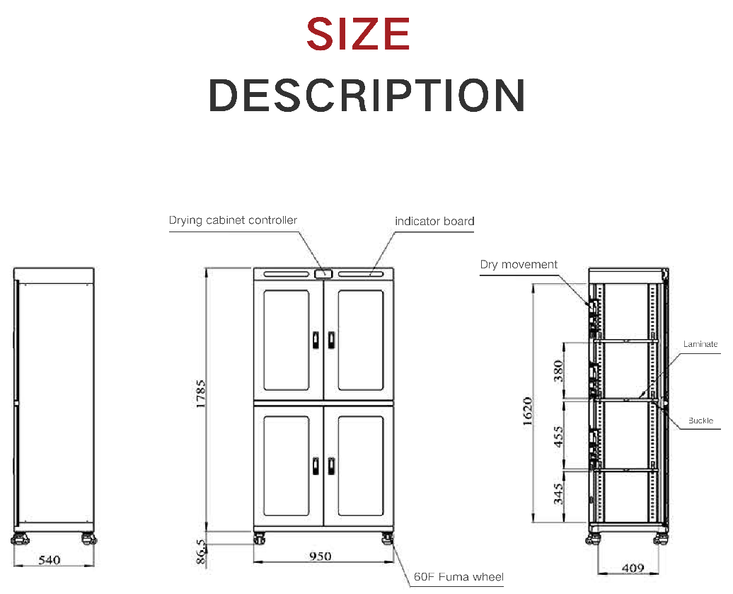Leenol Electronic moisture-proof cabinet details