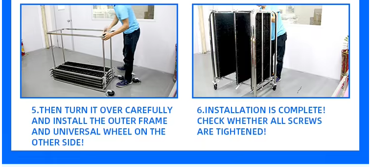 Leenol 900*450*1300mm ESD stainless steel PCB trolley factory