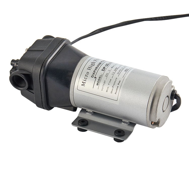 DP-35 12V 24V 220V Electric Self Priming Water Pump Micro Pump High Pressure 12L/min 35Psi Corrosion Resistant Diaphragm for Machining