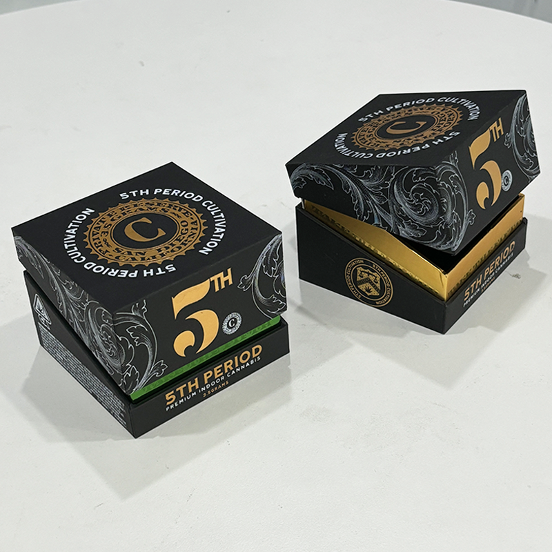 カスタムリジッド 手作り包装 CBD カードボード 豪華タバコ箱 ネック付き