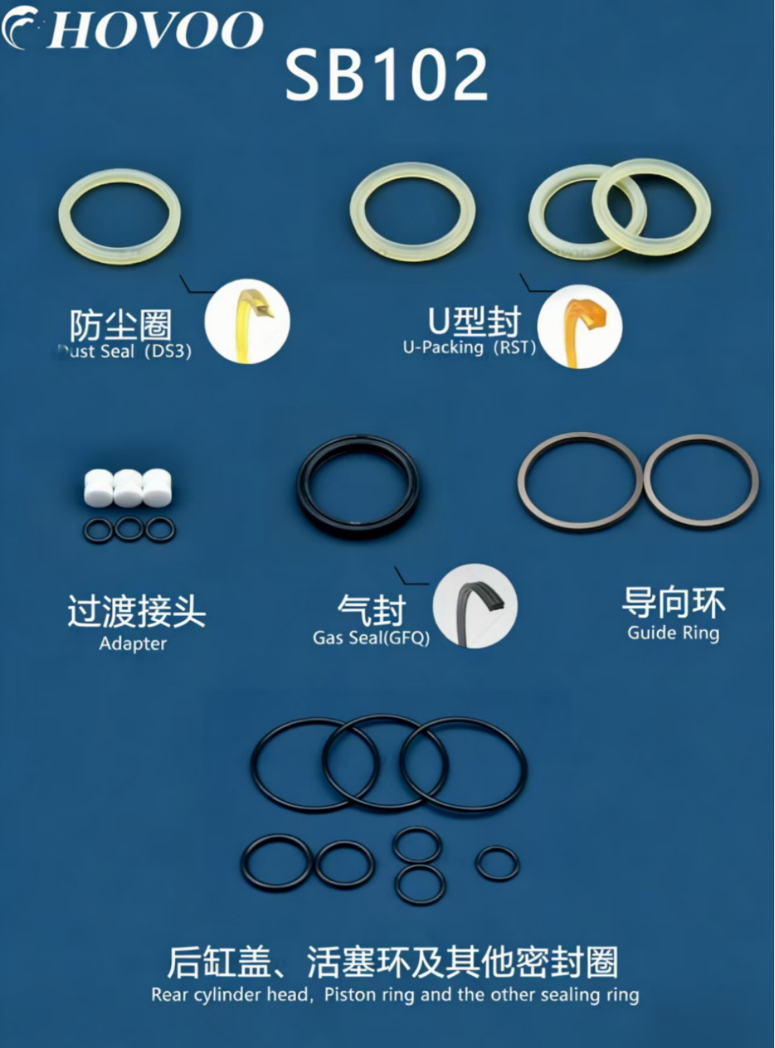SB102 Hydraulic Hammer Seal Kits manufacture