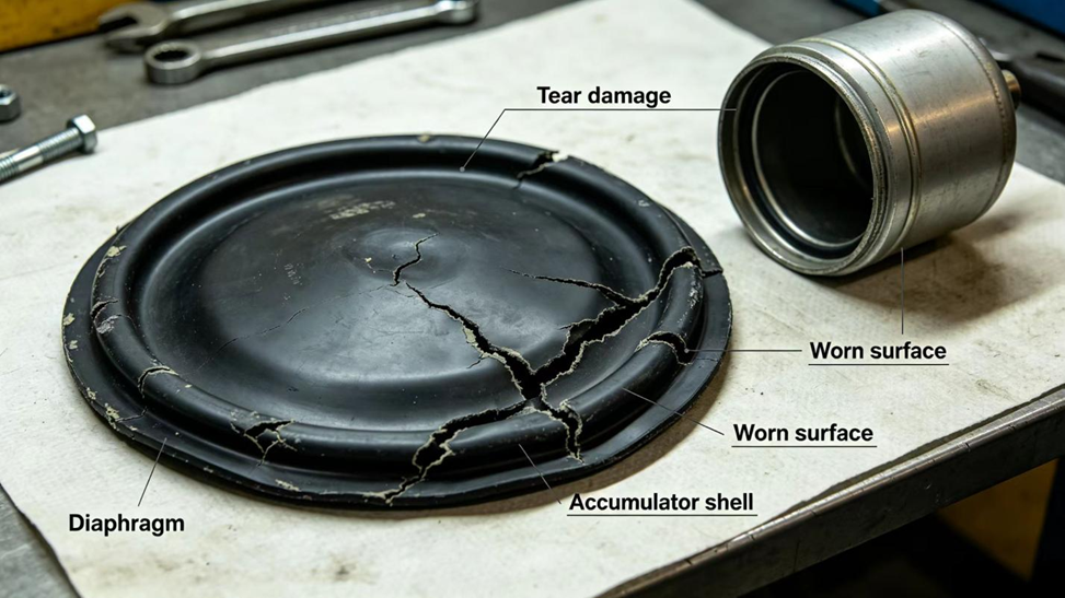 rock drill accumulator diaphragm working principle failure signs and how to choose a replacement-3