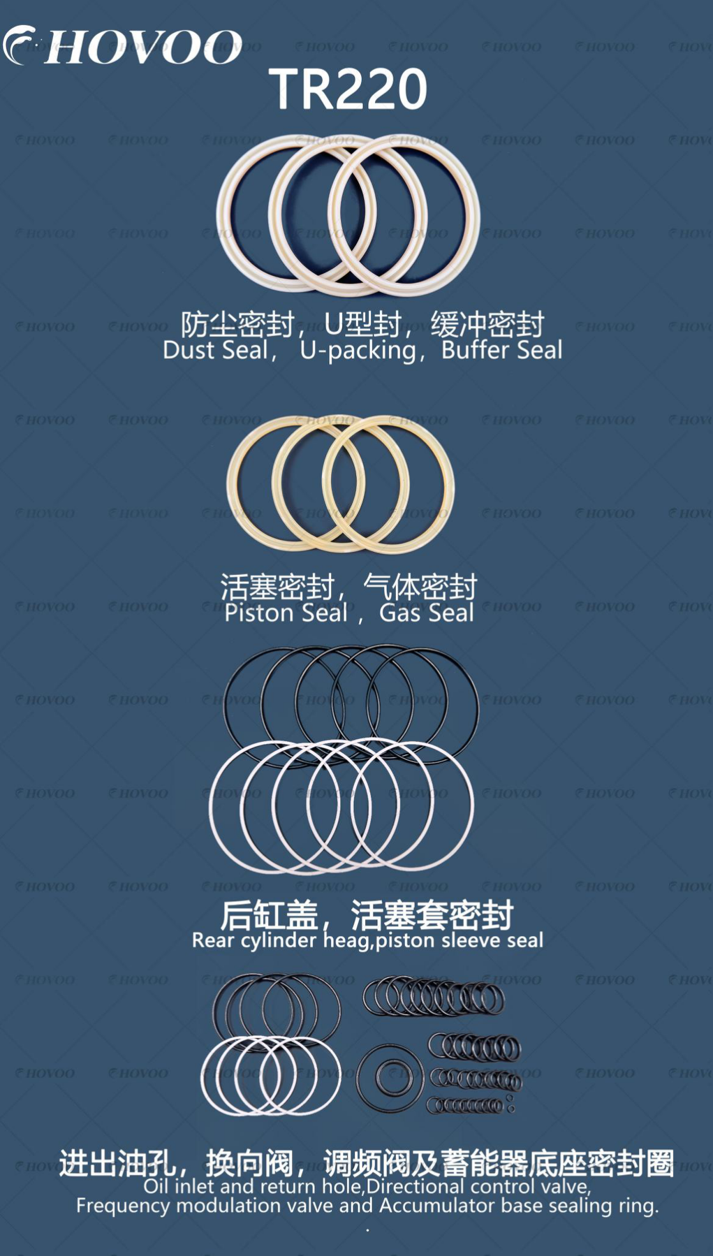 TR220 Hydraulic Hammer Seal Kits factory