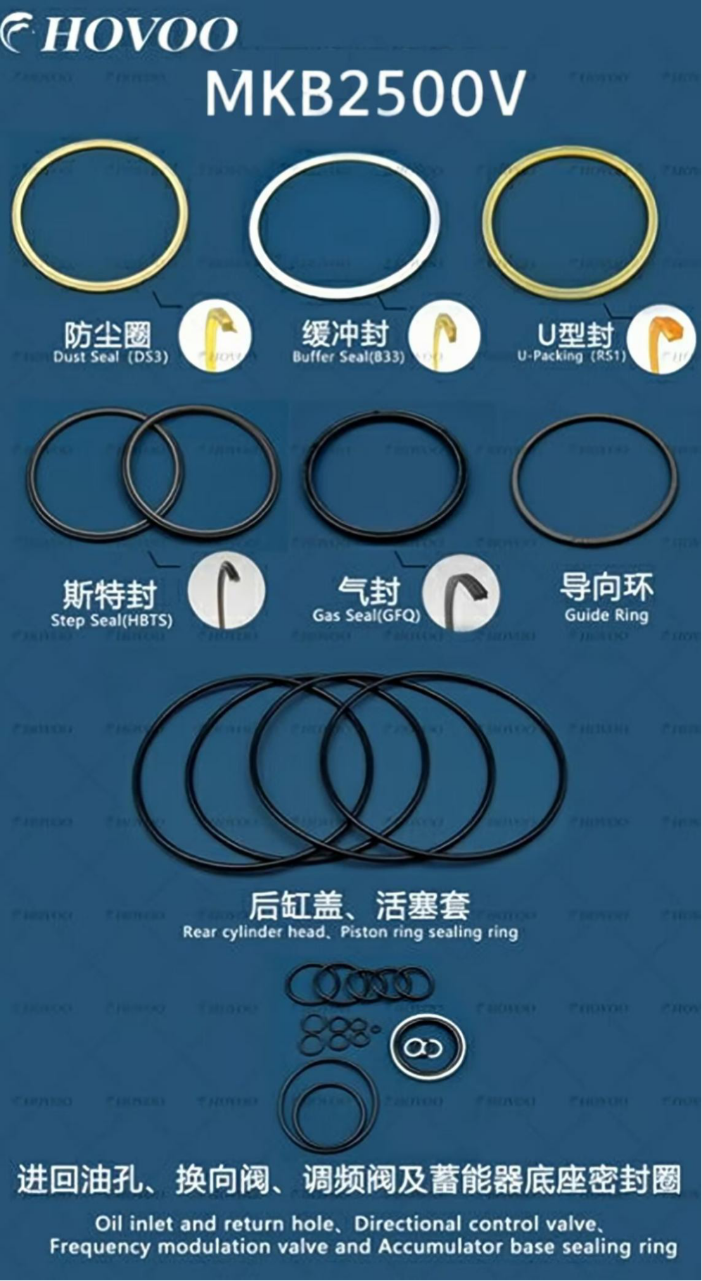 MKB2500V Hydraulic Breaker Seal Kits factory