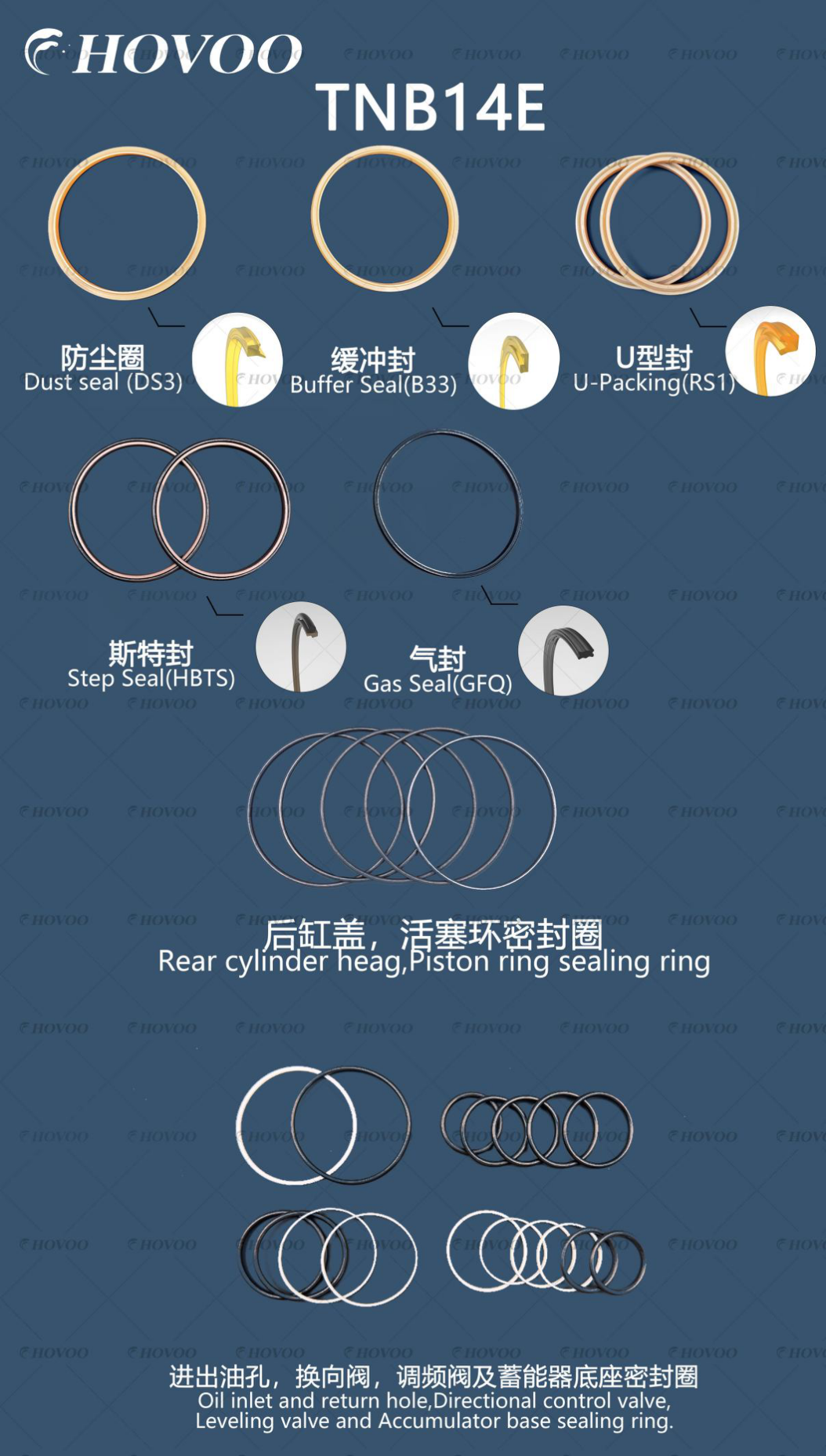 TNB14E Hydraulic Breaker Seal Kits manufacture
