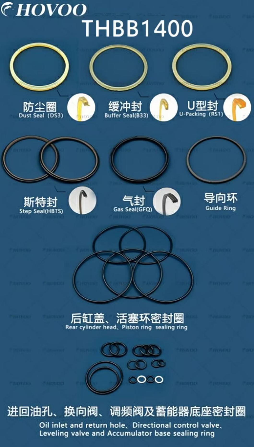 THBB1400 Hydraulic Breaker Seal Kits manufacture