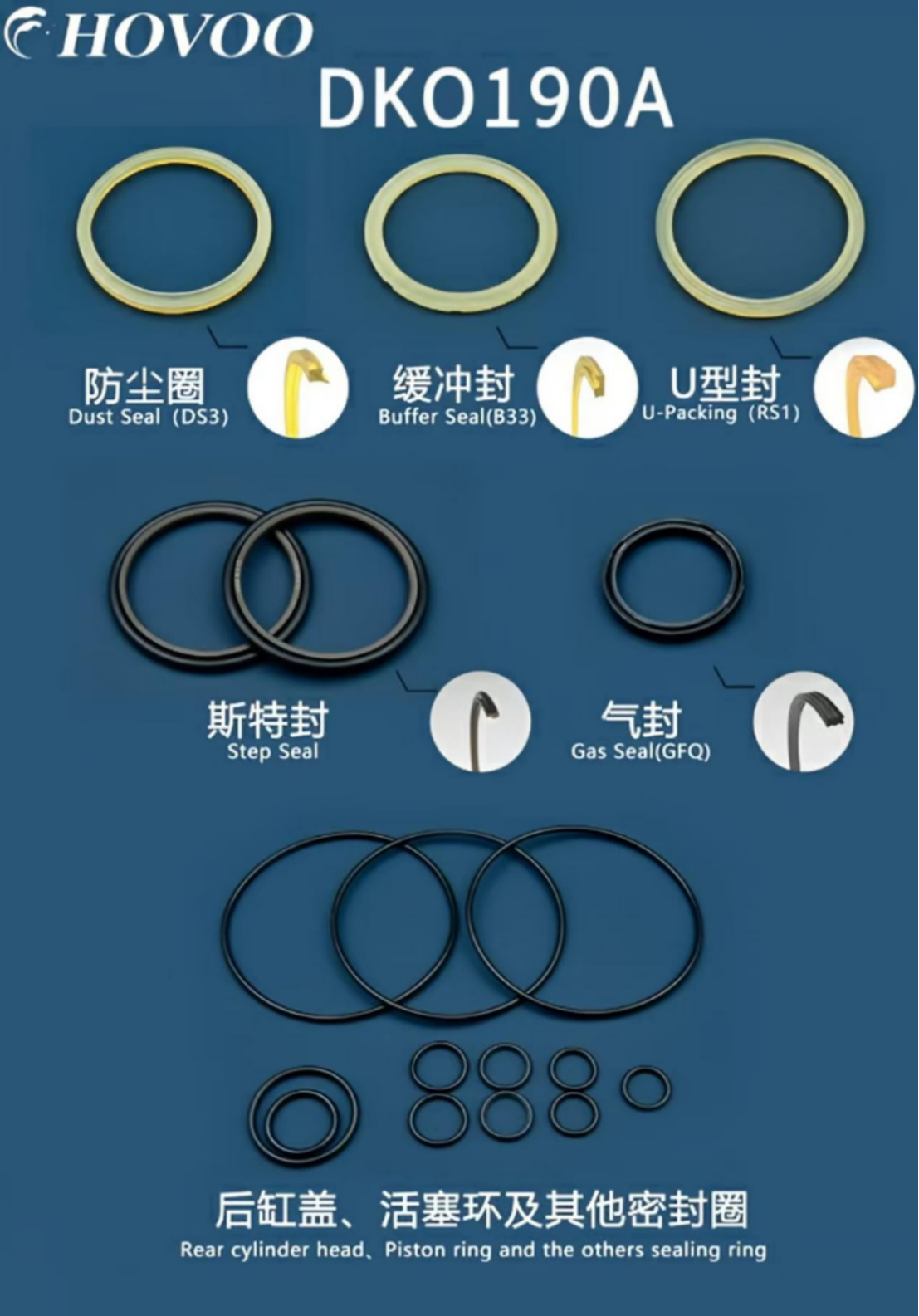 DKO190A Hydraulic Breaker Seal Kits supplier