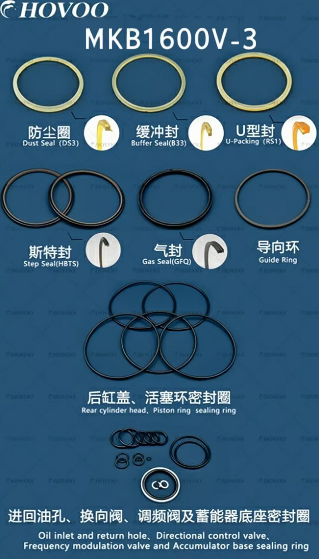 MKB1600V-3 Hydraulic Breaker Seal Kits factory