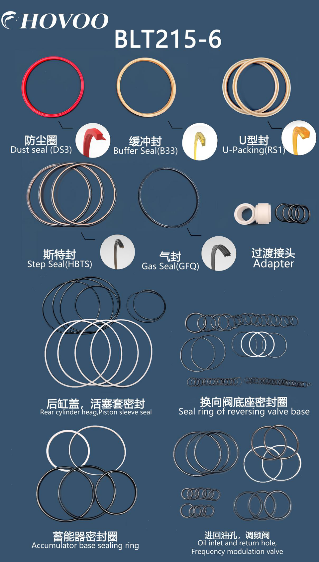 BEILITE BLT 215-6 Hydraulic Hammer Seal Kits factory