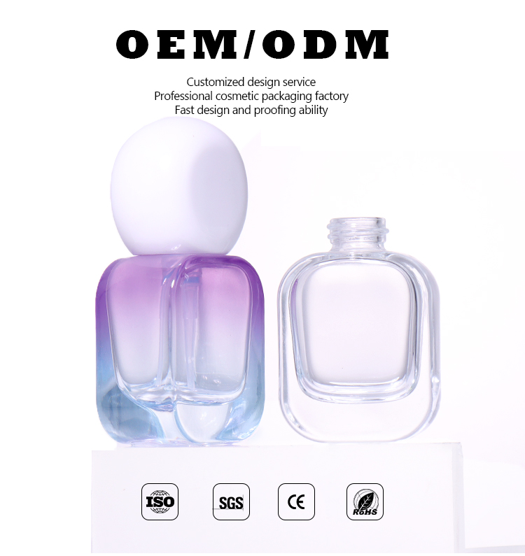 20ml Lotion Bottle: Dreamy Gradient Beauty Bottle, Square - Round Combination Shows Fresh Texture details