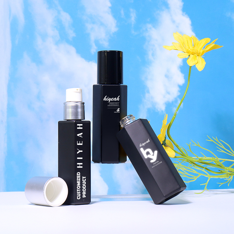 30ml Black - toned Hexagonal Lotion Bottle
