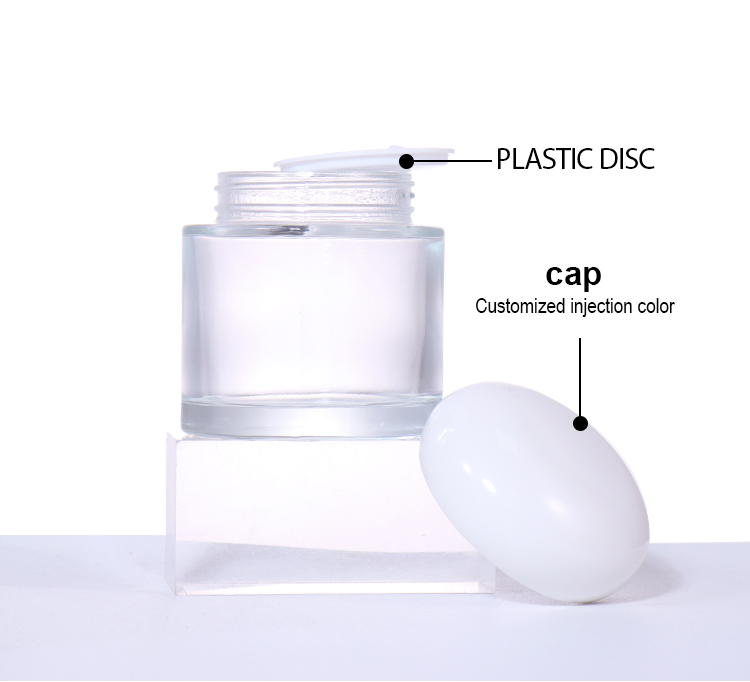 150G, 120G, 100G, 80G, 50G, 30G Transparent Cream Jars in Two Styles, Golden Lids and White Lids Show Diverse Elegance supplier
