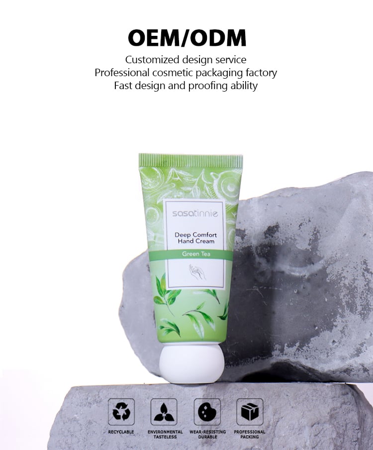 30ml Green Tea Hand Cream Tube, with Fresh Color Matching That's Super Healing supplier