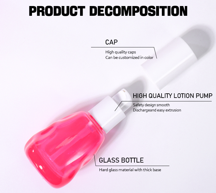 40ml Irregular Round Water - Drop Shaped Beauty Bottle supplier