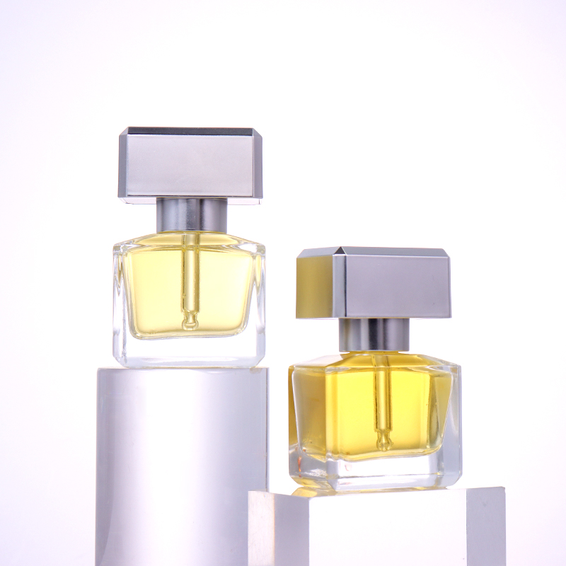 40ml Minimalist Transparent Essential Oil Bottle, Silver Square Cap Shows Exquisite Charm