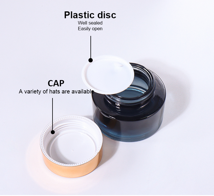 50g Blue - Gold Gradient Cream Jar, Luxurious Design Shows High - end Texture supplier